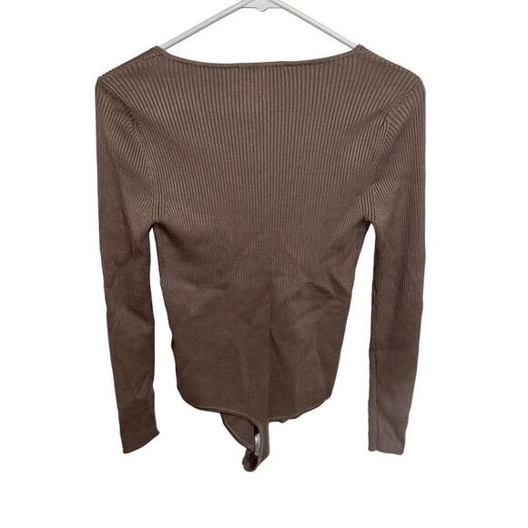 abercrombie Long-Sleeve V-Neck Sweater Bodysuit - new with tags - Picture 9 of 13